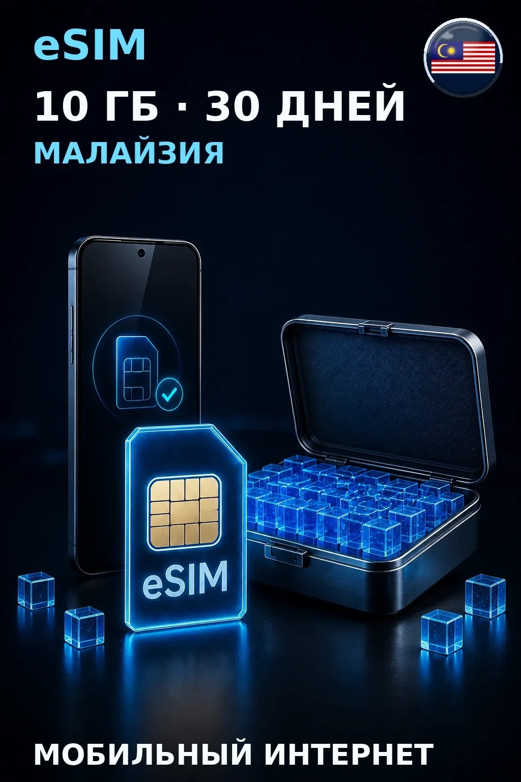 eSIM Малайзия — 10 ГБ, 30 дней — интернет